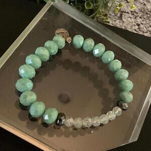 Erimish Jade Rondelle Beaded Bracelet